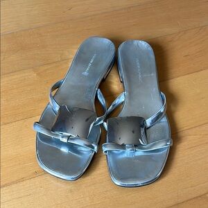 Banana Republic vintage Silver Women's Slide Sandals, size 8